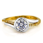 złoty pierścionek bez kamieni