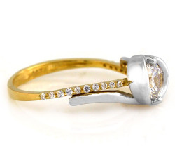 złoty pierścionek bez cyrkonii