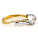 złoty pierścionek bez cyrkonii