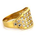 złoty pierścionek bez cyrkonii