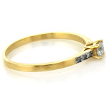 Złoty pierścionek 585 z cyrkoniami