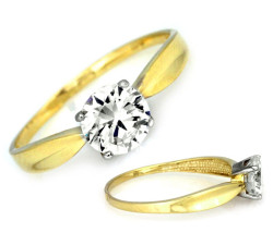 złoty pierścionek bez kamieni