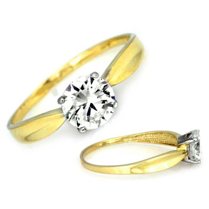 złoty pierścionek bez kamieni