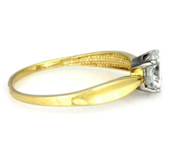 złoty pierścionek bez cyrkonii