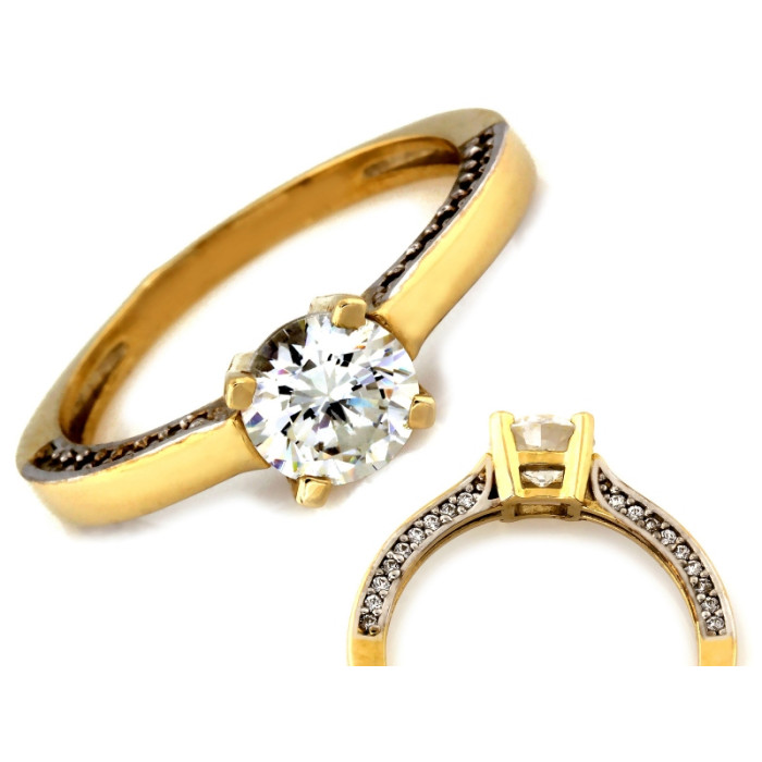 klasyczny złoty pierścionek