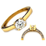 klasyczny złoty pierścionek