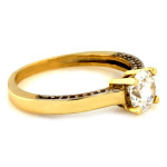 złoty pierścionek bez cyrkonii