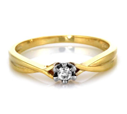 klasyczny złoty pierścionek