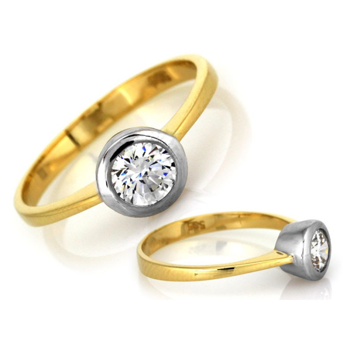 złoty pierścionek bez kamieni