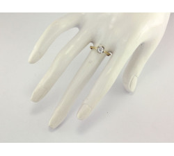 złoty pierścionek bez cyrkonii