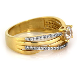 gładki złoty pierścionek