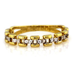 złoty pierścionek bez cyrkonii