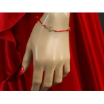 bransoletka ze sznurka z krzyżem i cyrkoniami 585