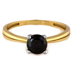 złoty pierścionek bez cyrkonii