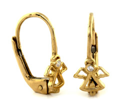 Złote kolczyki 585 anioł aniołek