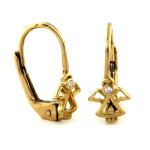 Złote kolczyki 585 anioł aniołek