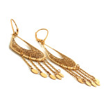 ażurowe długie kolczyki 585