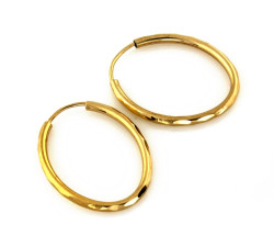 złote kolczyki klasyczne koła szarniry