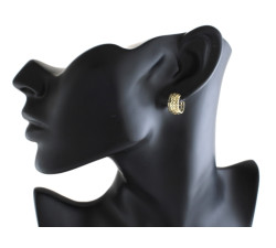 kolczyki ze złota ażurowe x koła