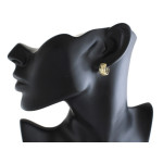 kolczyki ze złota ażurowe x koła