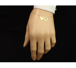 złota bransoletka serce ring 333