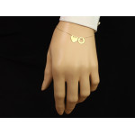 złota bransoletka serce ring 333