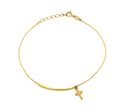 złota damska bransoletka 375 z zawieszką