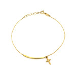 złota damska bransoletka 375 z zawieszką