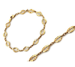 Błyszcząca złota bransoletka elementowa