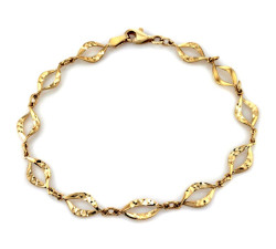 Błyszcząca złota bransoletka elementowa