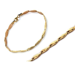 Bransoletka złota elementowa błyszcząca