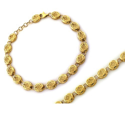 Złota bransoletka 585 eleganckiw zór
