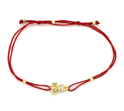 bransoletka sznurek złoto 14k