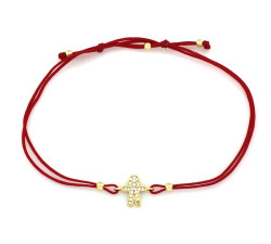 bransoletka ze złotymi elementami