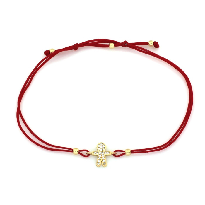 bransoletka ze złotymi elementami