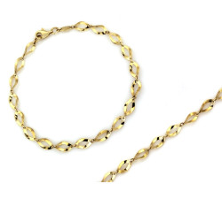 Bransoletka złota z wycinanych elementów