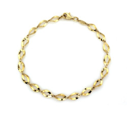 Bransoletka złota z wycinanych elementów