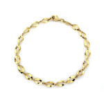 Bransoletka złota z wycinanych elementów