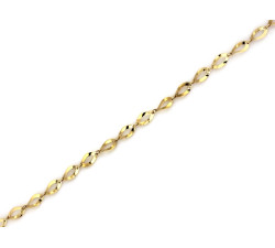 Bransoletka złota z wycinanych elementów