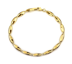 Złota bransoletka 375 migdały