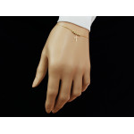 elegancka bransoletka złota z krzyżykiem 585