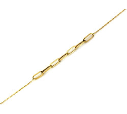 Złota bransoletka łańcuszkowa ankier