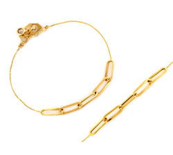 Złota bransoletka duże ogniwa