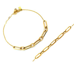 Bransoletka złota 585 łączone łańcuszki