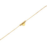 Bransoletka złota z kulkami i sercem