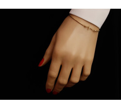 Bransoletka złota 585 taśma z krzyżykiem