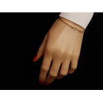 Bransoletka złota 585 taśma z krzyżykiem