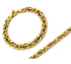 Bransoletka złota 585 modna z dużych ogniw