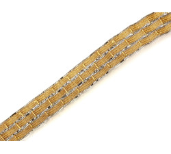 Złota bransoletka 585 dwukolorowa