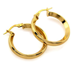 Złote kolczyki 585 koła szerokie